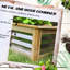 Boîte à fleurs surélevée pour l'extérieur, fabriquée en métal et en bois, idéale pour cultiver différentes plantes de jardin - Structure galvanisée avec renforcement, croissance des herbes