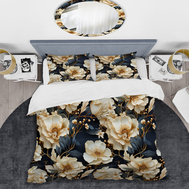 Ensemble de housse de couette Boho Victorian Fusion Victorian, Housse de couette simple + 1 taie décorative stan