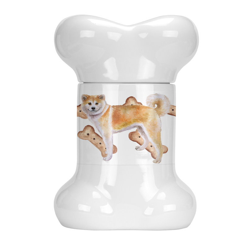 Pot à animaux en forme d’os shiba shiba