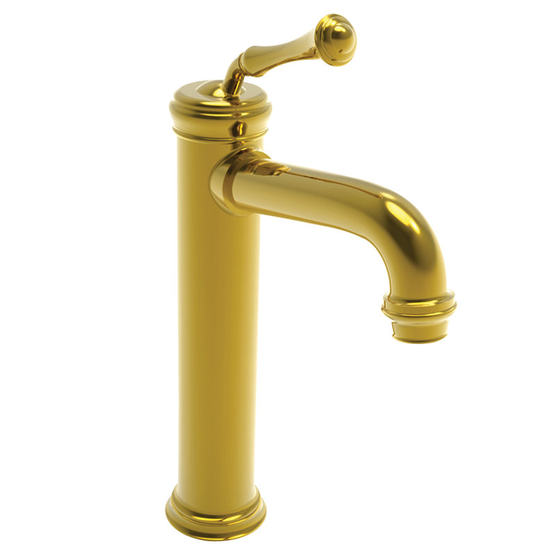 Astor Single Hole Vessel Faucet, Uncoated Polished Brass (Living, non-returnable)
