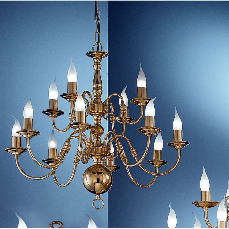 Laurier 12 - Light Candle Style Chandelier