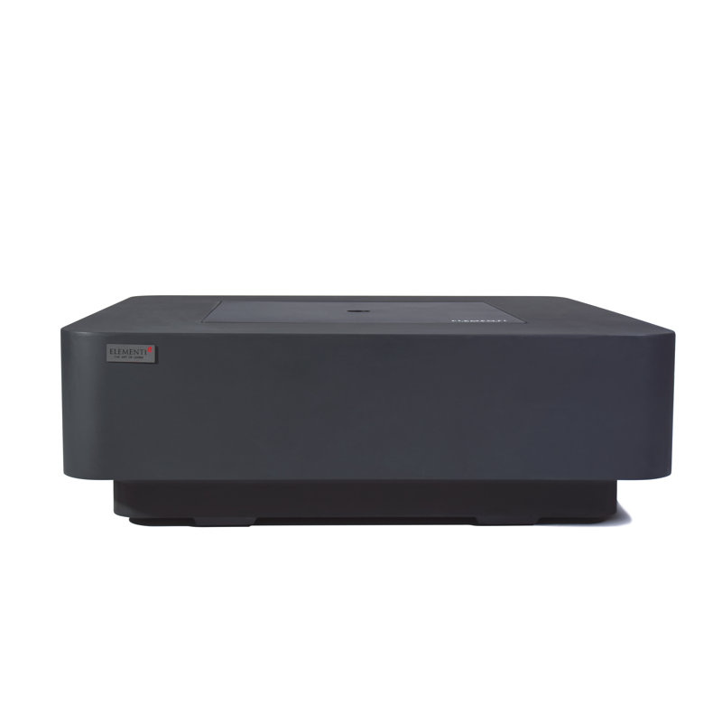 Square Smokeless Outdoor Fireplace, Dark Grey, Propane