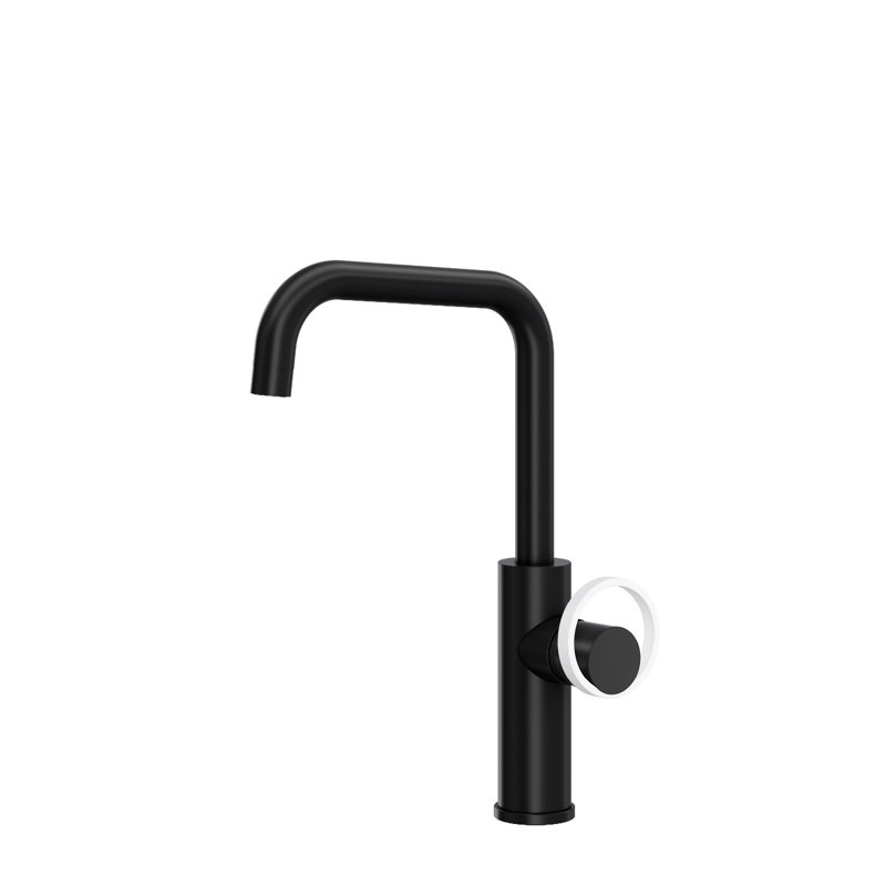 Eclissi™ Bar/Food Prep Kitchen Faucet with U-Spout and Handle, Matte Black/Matte White