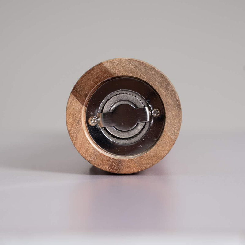 Moulin à poivre en bois d'acacia de qualité supérieure avec moulin en acier inoxydable réglable - Conception ergonomique pour mouture grossière à fine