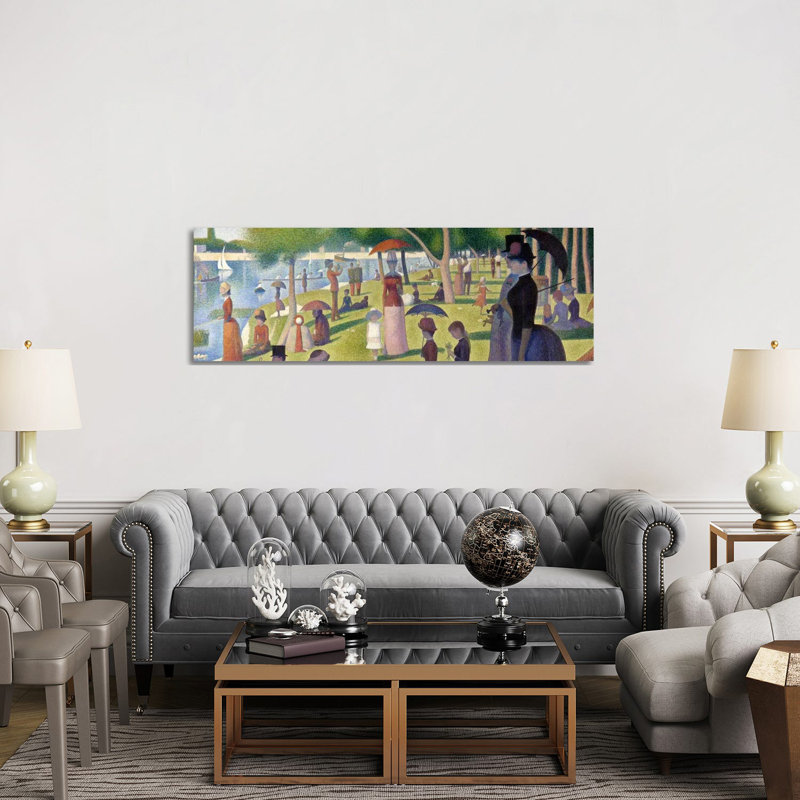 Sunday Afternoon On The Island Of La Grande Jatte by Georges Seurat - Wrapped Canvas Panoramic Painting