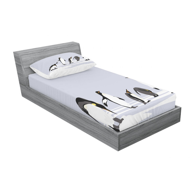 Microfiber Sheet Set, Twin Sheet Set with Fitted Sheet