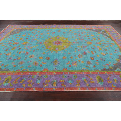 One-of-a-Kind 8'11" X 12'7" 1960s Wool Area Rug in
