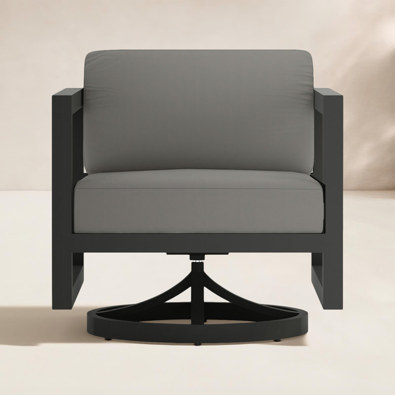 Avion Outdoor Rocker Chair, Canvas Charcoal Sunbrella® Canvas, Slate