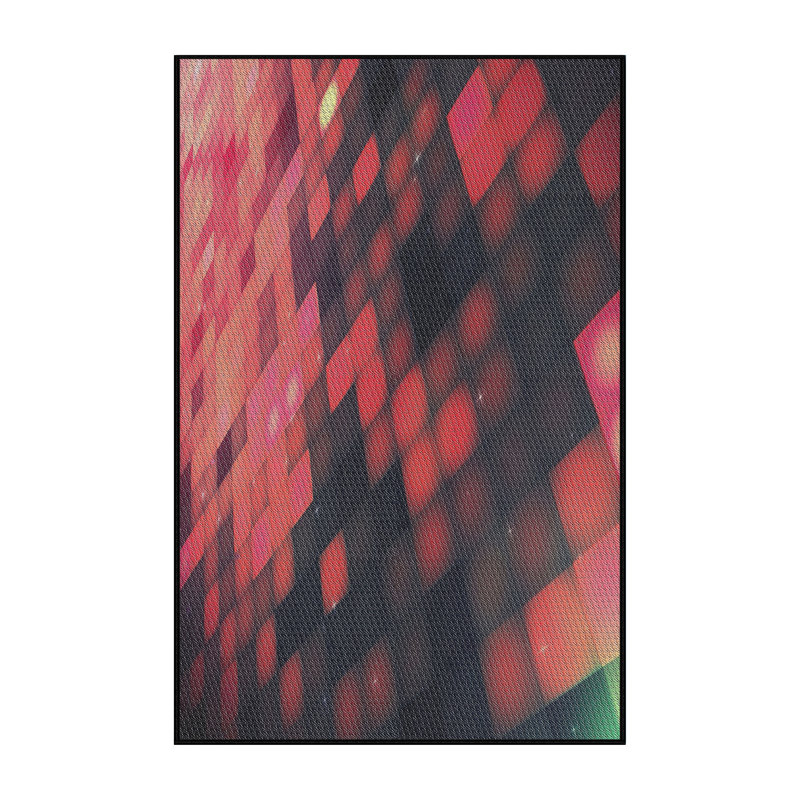 Tapis rouge / noir Power Loom, Rectangle 7 pi x 9 pi