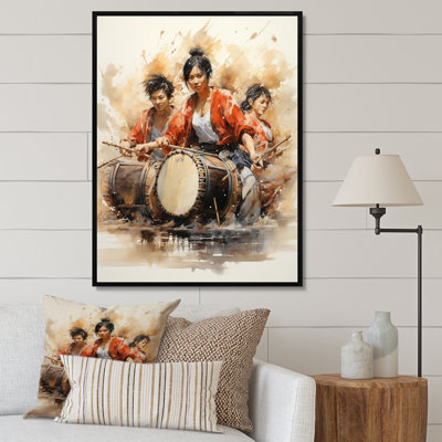 «Deaneen Japon Art Taiko Drumming» sur toile