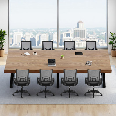 Modern Industrial-style Solid Wood Conference Table