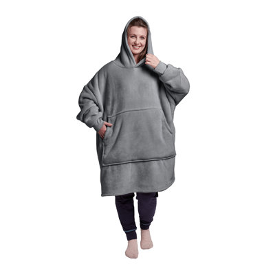 Silentnight Snugsie Oversized Hoodie Extra Warm with Reversible Sherpa Lining
