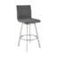 Tabouret de bar pivotant avec coutures horizontales, argent et gris-1088485462-1088469446-1088485457