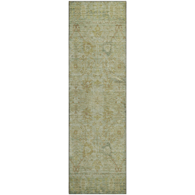 Premium Machine Washable Wayne AMF1106 Global Rug, Runner 2'3" x 7'6"