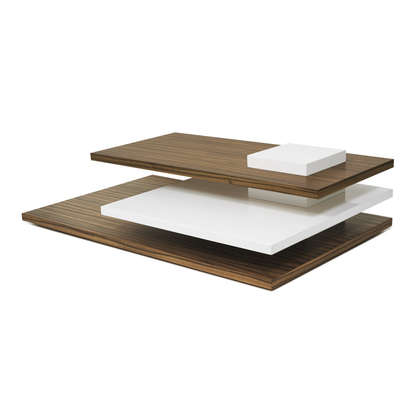 Planar Cocktail Table, Dao/White Lacquer