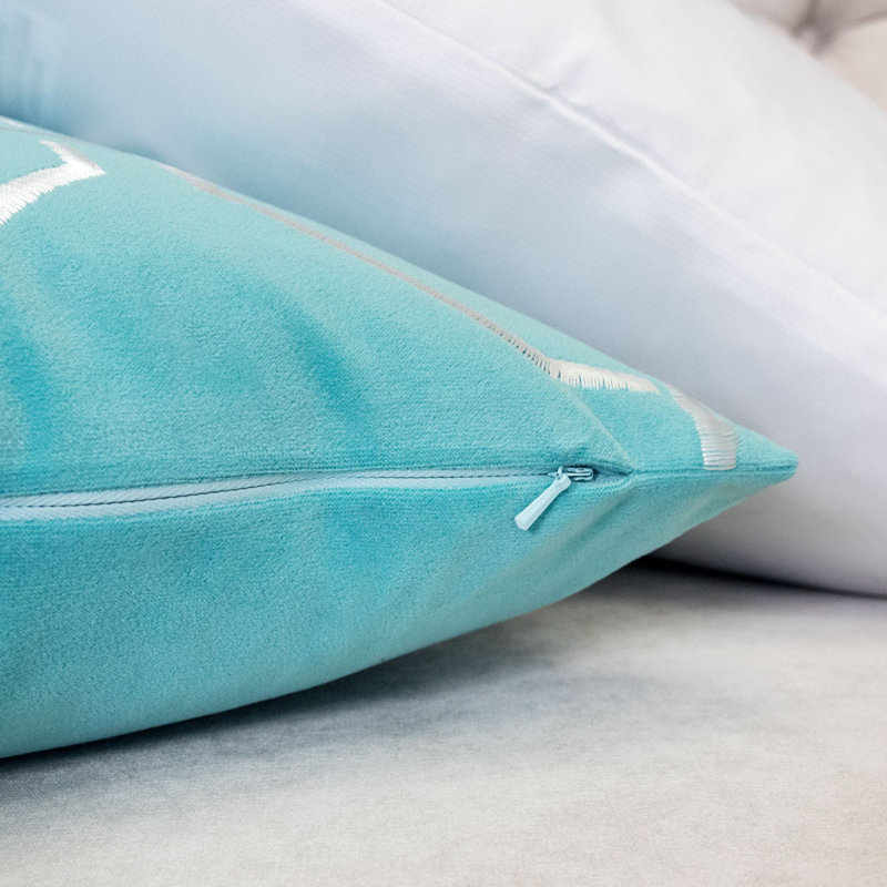 Buntin Embroidered Outdoor Throw Pillow