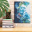 Toile épique Graffiti «Blue Fluid Magic» par Jean Plout, 12 po x 16 po