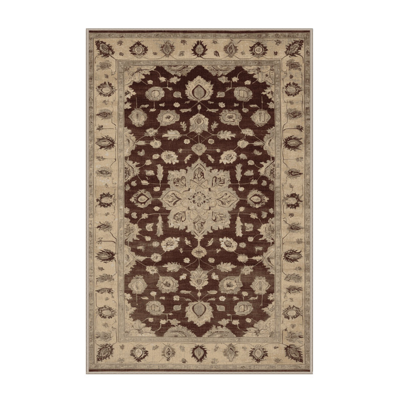 Tapis brun lavable à la machine, Rectangle 2 pi x 3 pi