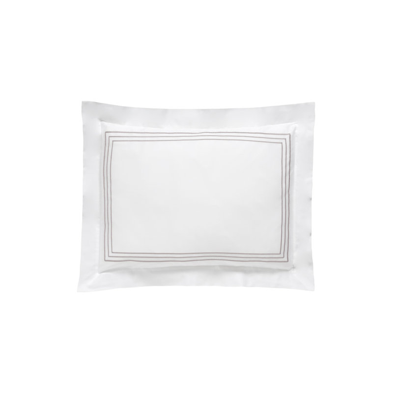 Taie décorative blanche en coton Elide