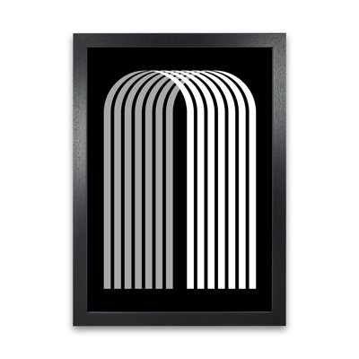 Modern Black And White Geometric Original - Print