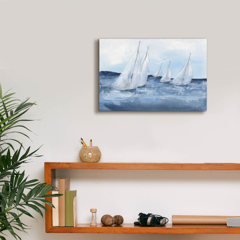 «Group Sail 3» par Chris Paschke, art mural sur toile, H 12 po x l 18 po x P 0,75 po