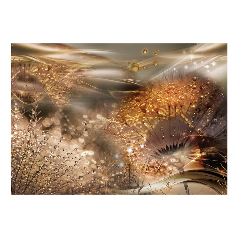 Non-Pasted Abstract and Floral Wallpaper Roll, 27.6" L x 39.4" W