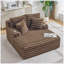 Chaise longue surdimensionnée pour l'intérieur, canapé rembourré en velours côtelé avec coussins, canapé moelleux et moelleux, canapé-lit simple pour le salon, canapé-lit, ...-133285969