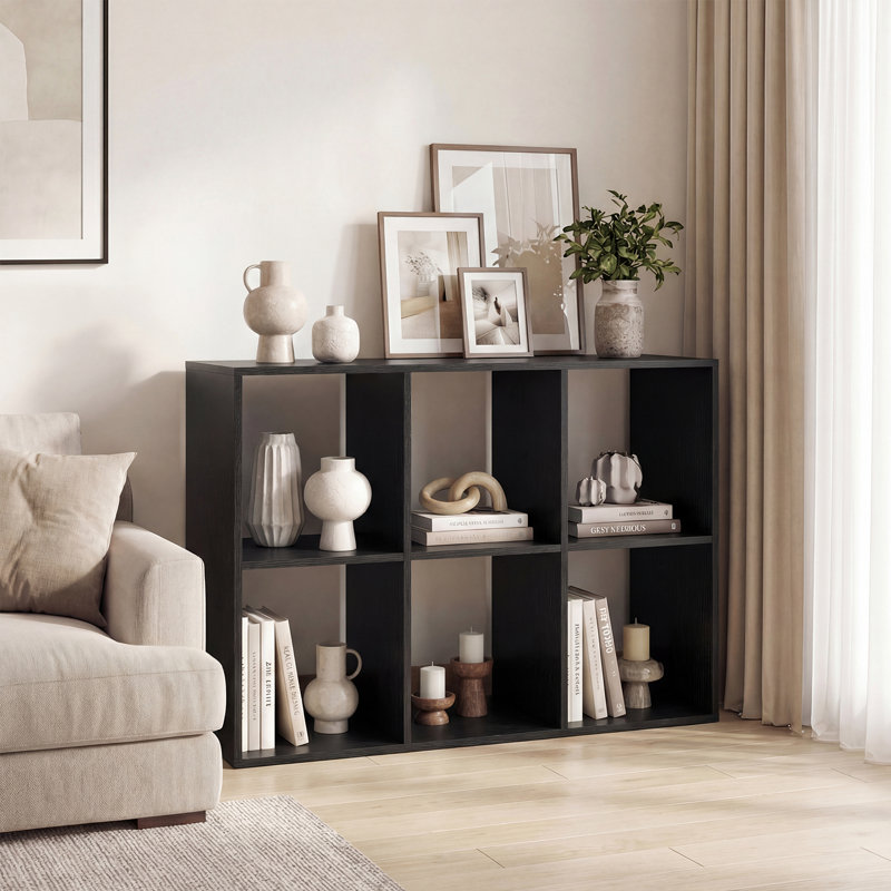 70cm H x 104cm W Cube Bookcase, Black