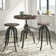 Grigor Round Solid Wood Top Metal Base Dining Table