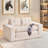 No Assembly Loveseat Compression Sofa Bed With Memory Foam |2-in-1 Convertible Sleeper & Corduroy Fabric, Space-saving For Small Apartments, Home Office, Bedroom (beige)-693283074-696602050