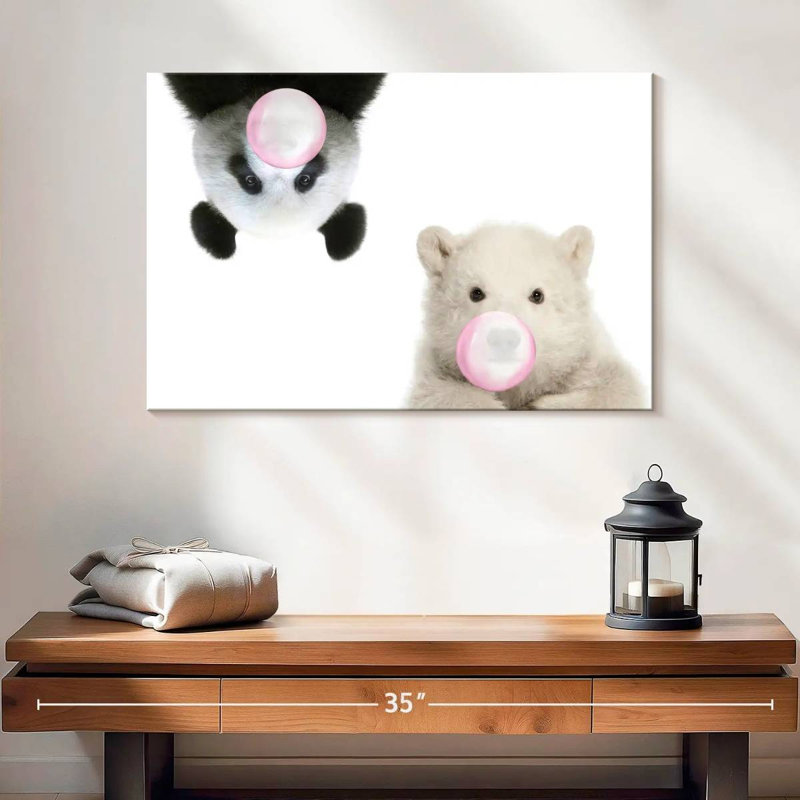 Bears Bubble Gum sur toile, H 16 po x l 24 po x P 1,25 po