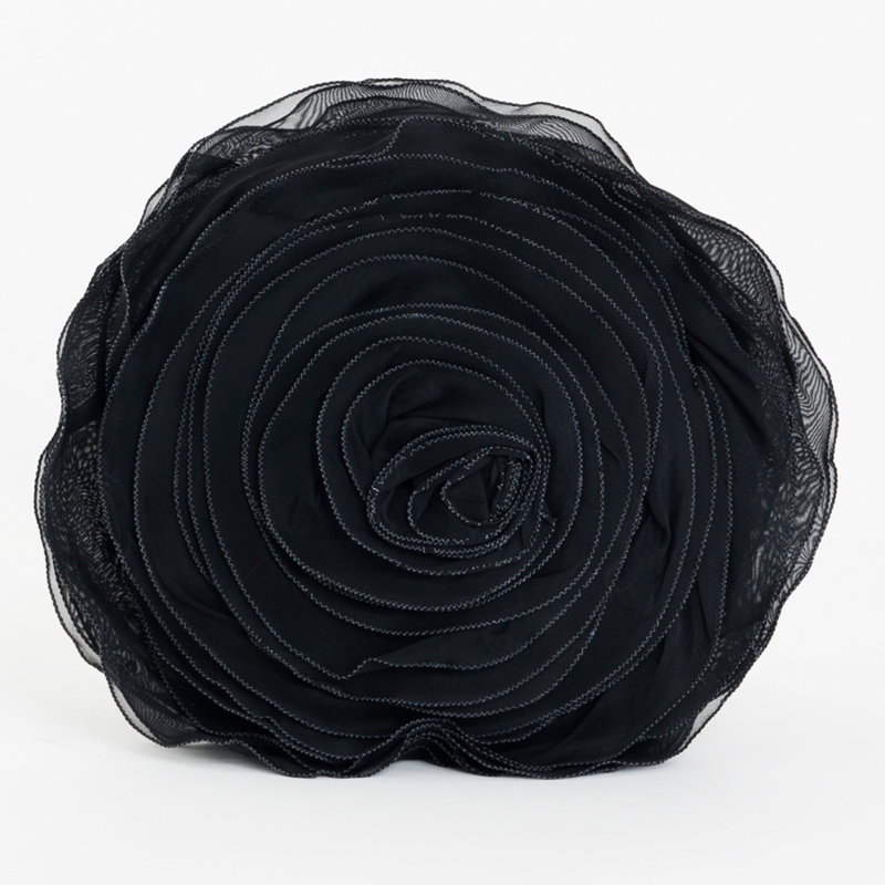 Novelty Pillow Cover & Insert, Black, 16" H x 16" W