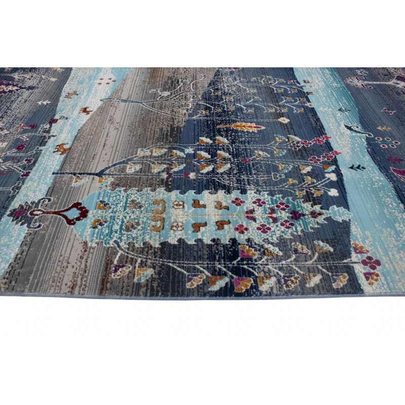 Lucha Floral Indoor Rug, Rectangle 3'11" x 5'9"