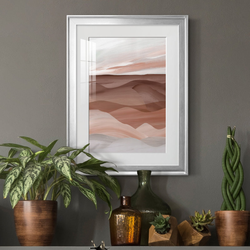 Sedona Valley, reproduction encadrée de qualité supérieure - prête à être accrochée, H 18,5 po x l 24,5 po x P 1,5 po, Argent
