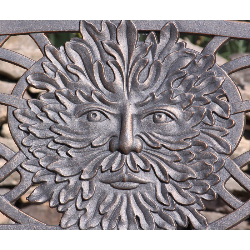 100% Cast Iron Bench with Greenman Theme