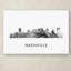 « nashville tennessee horizon wb-bw » par marlene watson, impression sur toile tendue-19537218