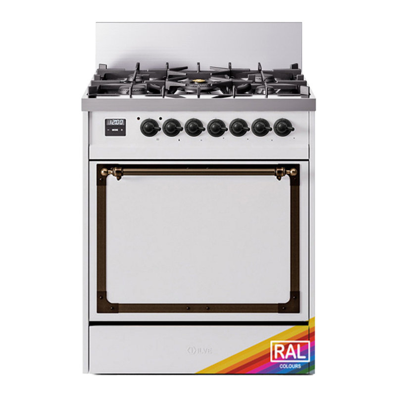 ILVE Nostalgie II Noblesse 30-inch Dual Fuel Range, Burnished, Liquid Propane