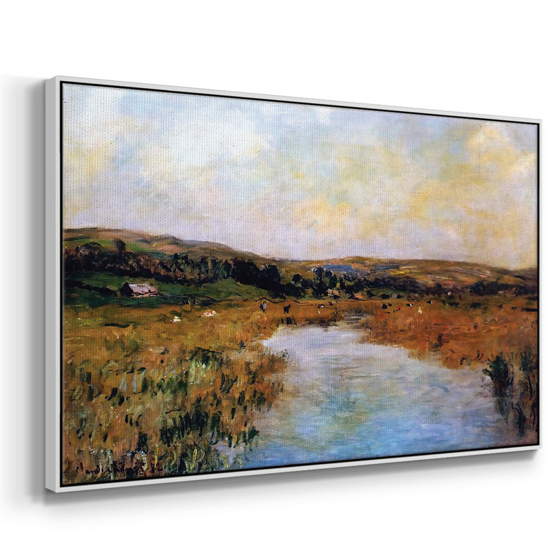La vallée de la Scie à Pouville, 1882, H 27 po x l 41 po x P 2 po, Blanc