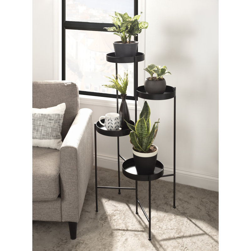 Support pour plante Malachy, Noir