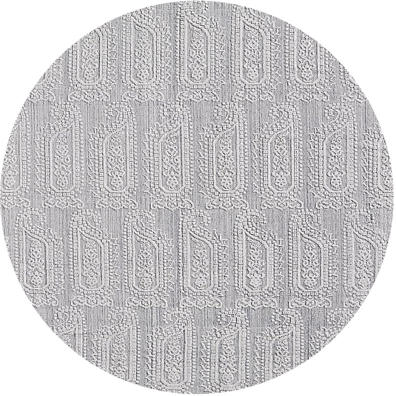 Geometric Indoor Rug, Round 7'