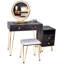 Ensemble de coiffeuse de 31,5 po de largeur avec tabouret et miroir
