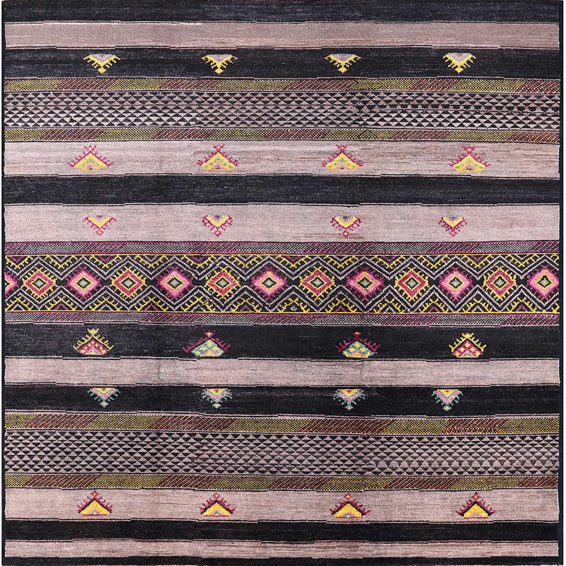 Alyxandrea Striped Indoor Rug, Square 7'