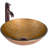 Giovanni 17" L x 17" W x 6" H Round Glass Vessel Bathroom Sink with 13" H Faucet-100495556-100495550