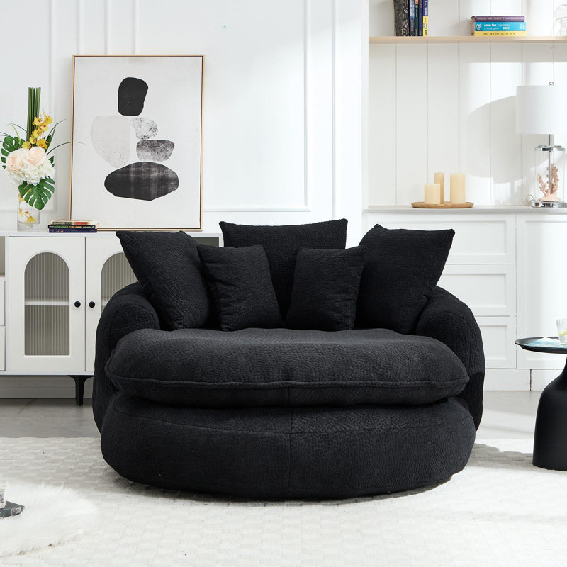 Canapé à billes Modern Comfort, Chenille noir