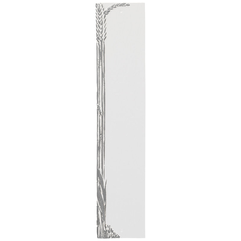 Plaque d'adresse colonne de blé, Oui, Blanc / argenté