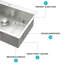 33 X 22 X 9 Inch Kitchen Sink Drop In 16 Gauge Stainless Steel 33" Single Bowl Topmount Kitchen Sink Basin
