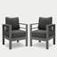 Ensemble de conversation moderne en aluminium 4 pièces avec canapé et table basse 4 pièces
