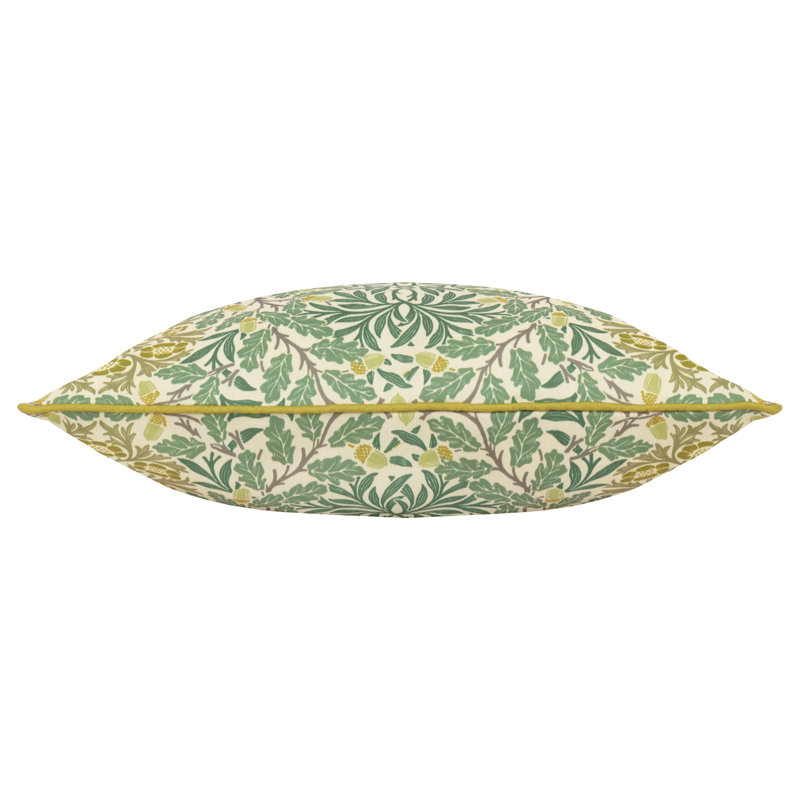 Multi Acorn Indoor / Outdoor Floral Square Cushion Cover, Yellow