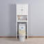 Organisateur de salle de bain au-dessus de la toilette, tablette réglable, blanc, 24,24 x 7,85 x 68,19 pouces