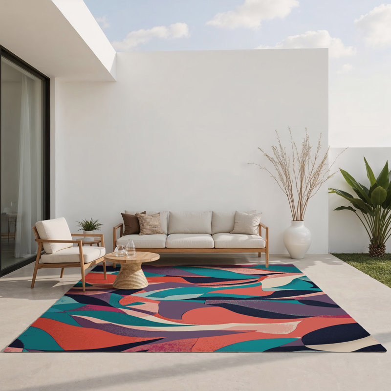 Pixel Dream Indoor And Outdoor Area Rug, Rectangle 4' x 6'